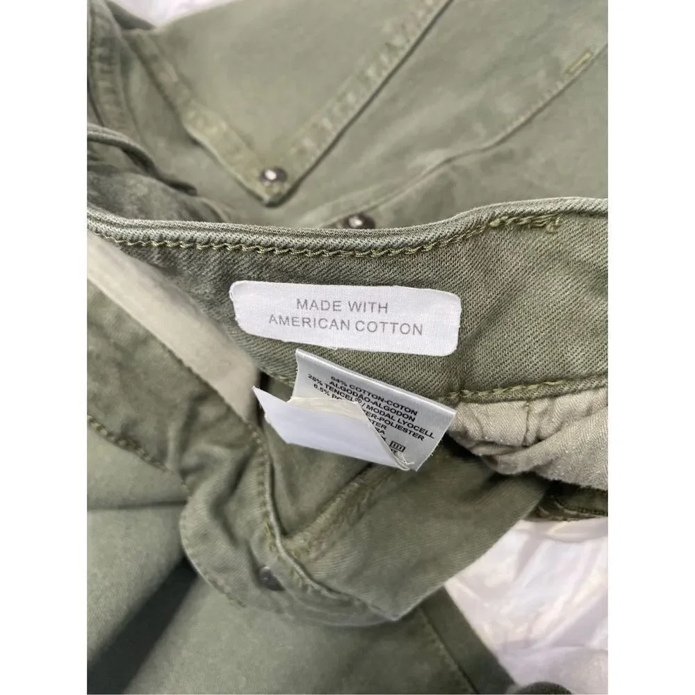 DL1961 Florence Intasculpt Skinny Zip Ankle Mid-Rise‎ Jeans Green 24